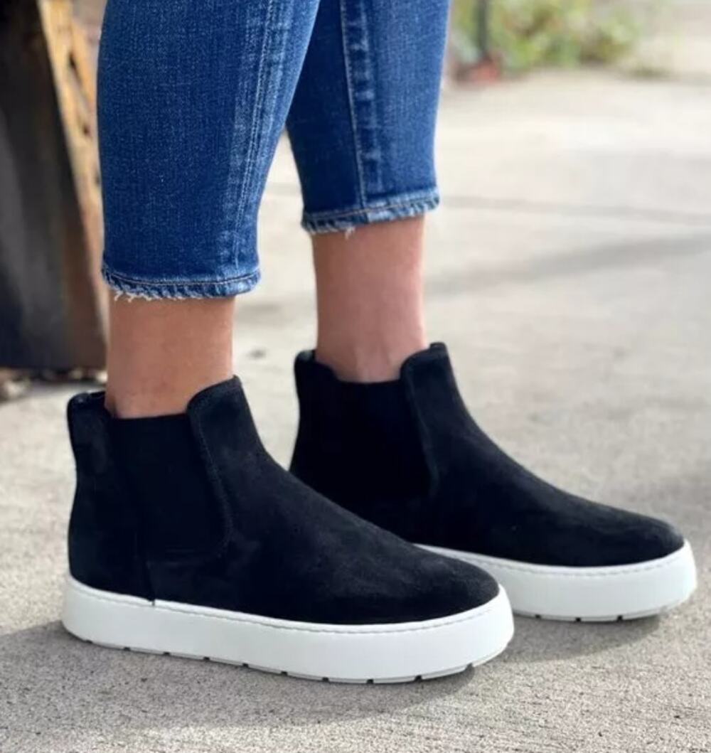 Vince Warren Suede Platform Sneaker Boots Leather Fall Winter Casual Office 6.5